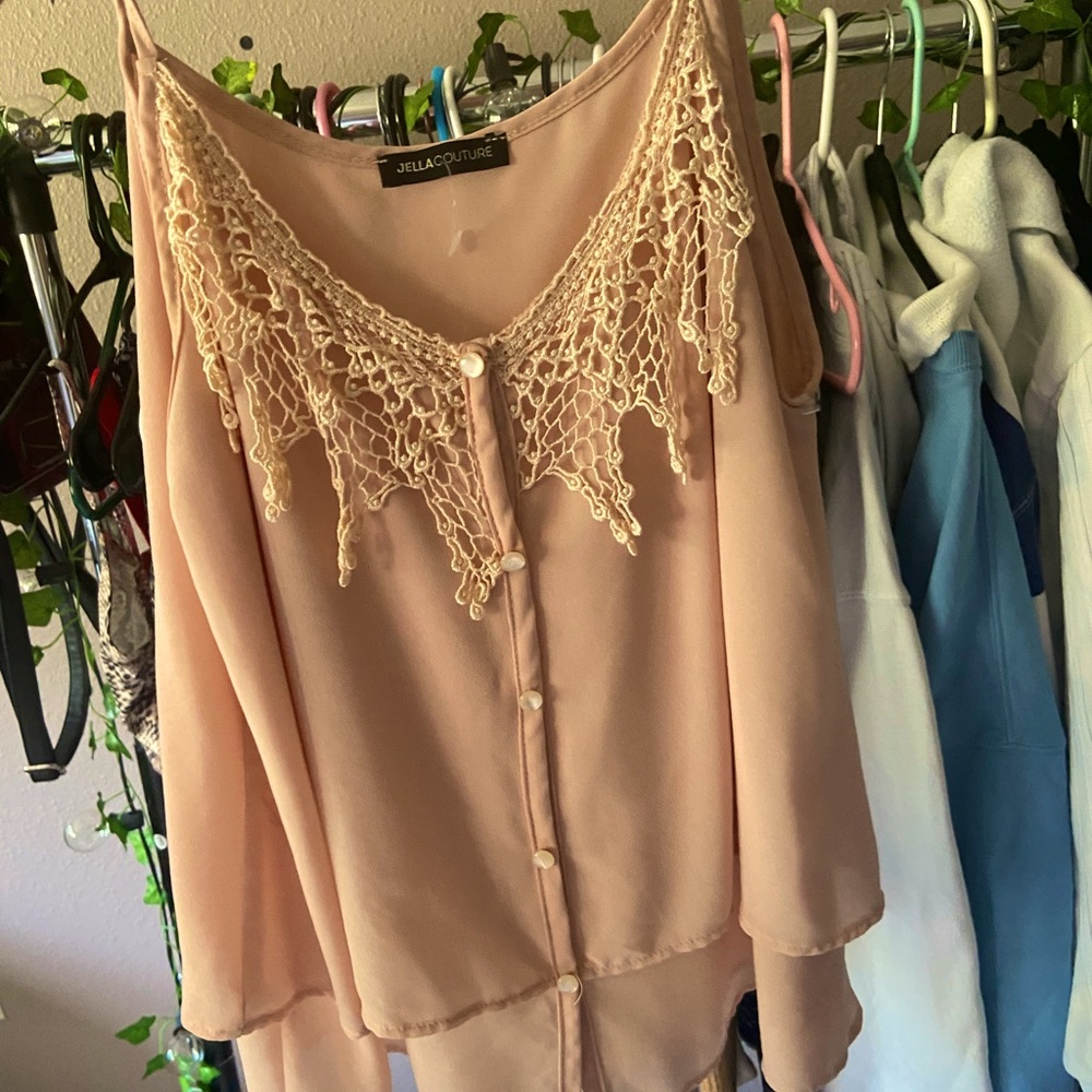 Pink flowy tank top bought at local boutique